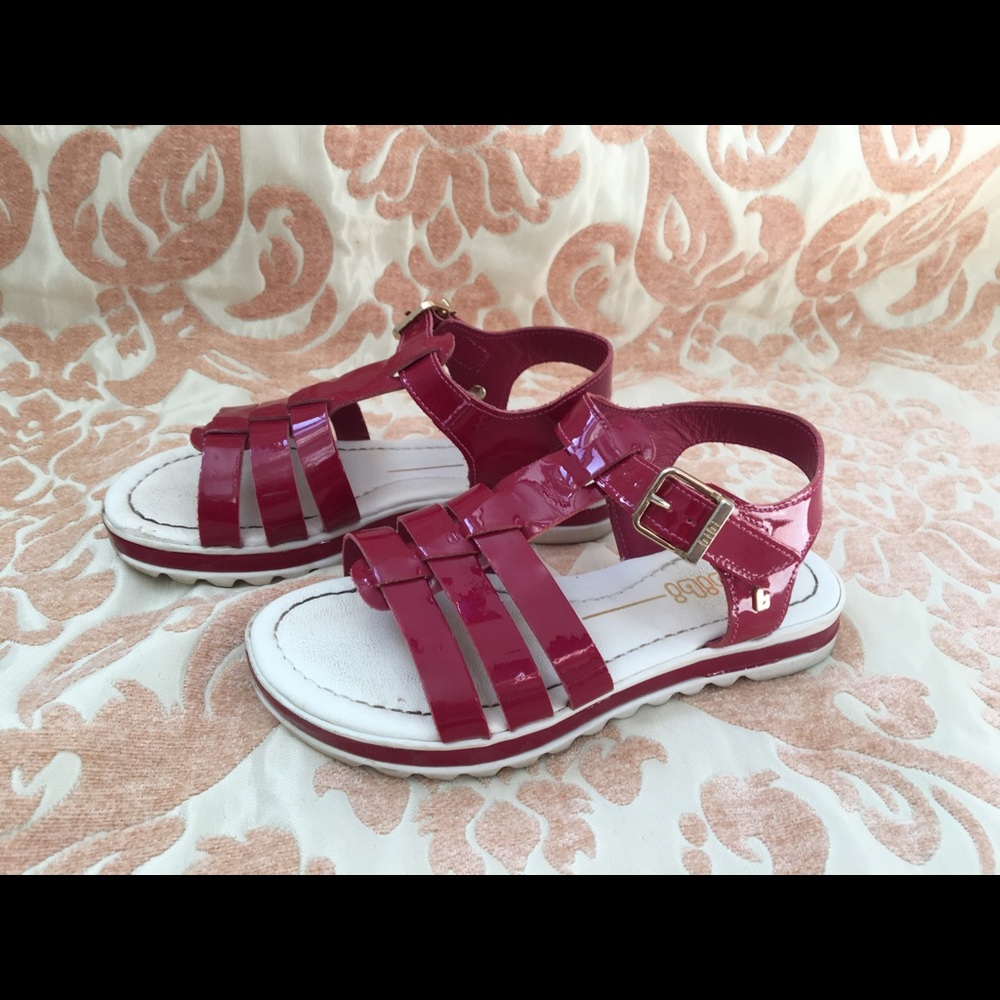 Pink Patent Leather Girls Bibi Sandals